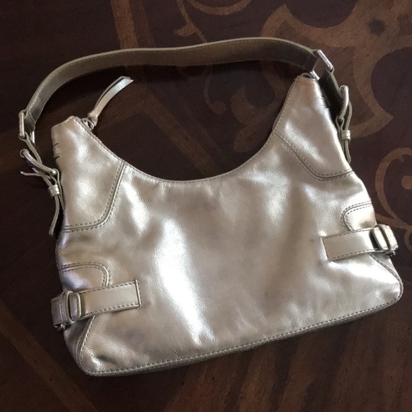Vintage Michael Kors Gold Leather Purse Shoulder Bag - Picture 2 of 11